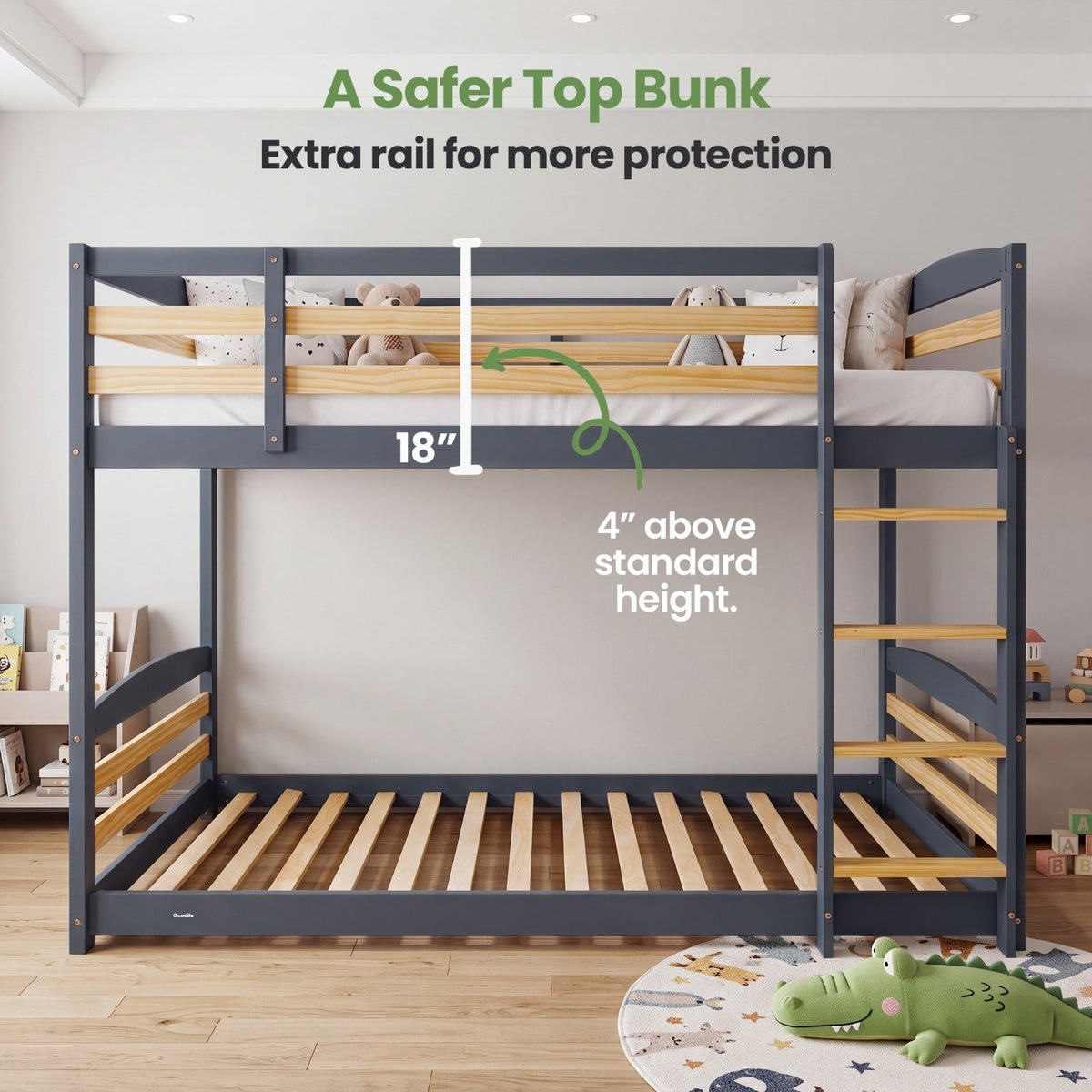 Solid Wood Kids Bunk Bed by Ocodile.com
