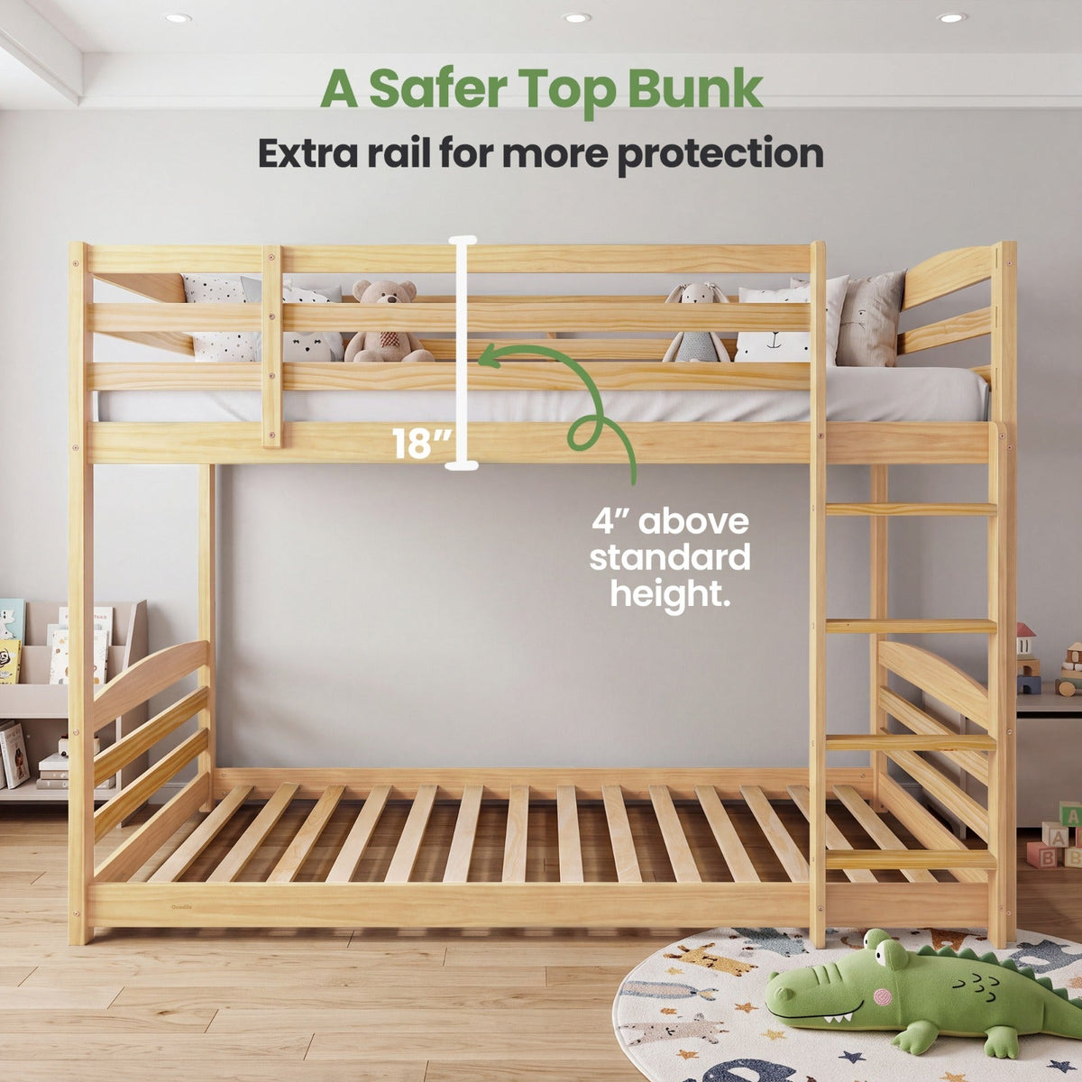 Solid Wood Kids Bunk Bed by Ocodile.com