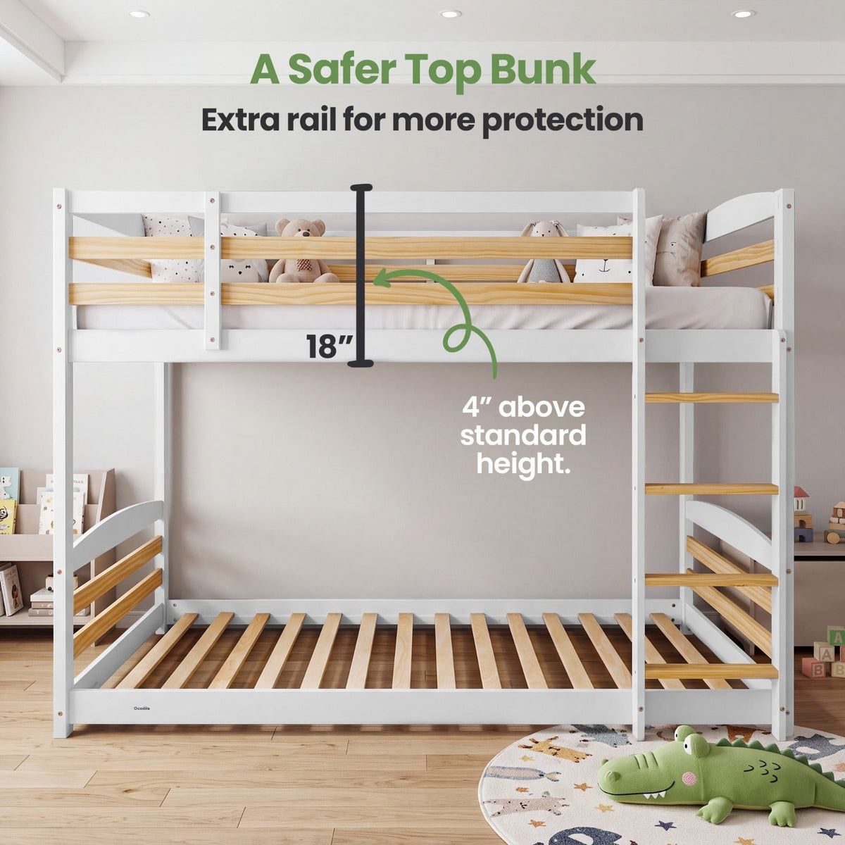 Solid Wood Kids Bunk Bed by Ocodile.com