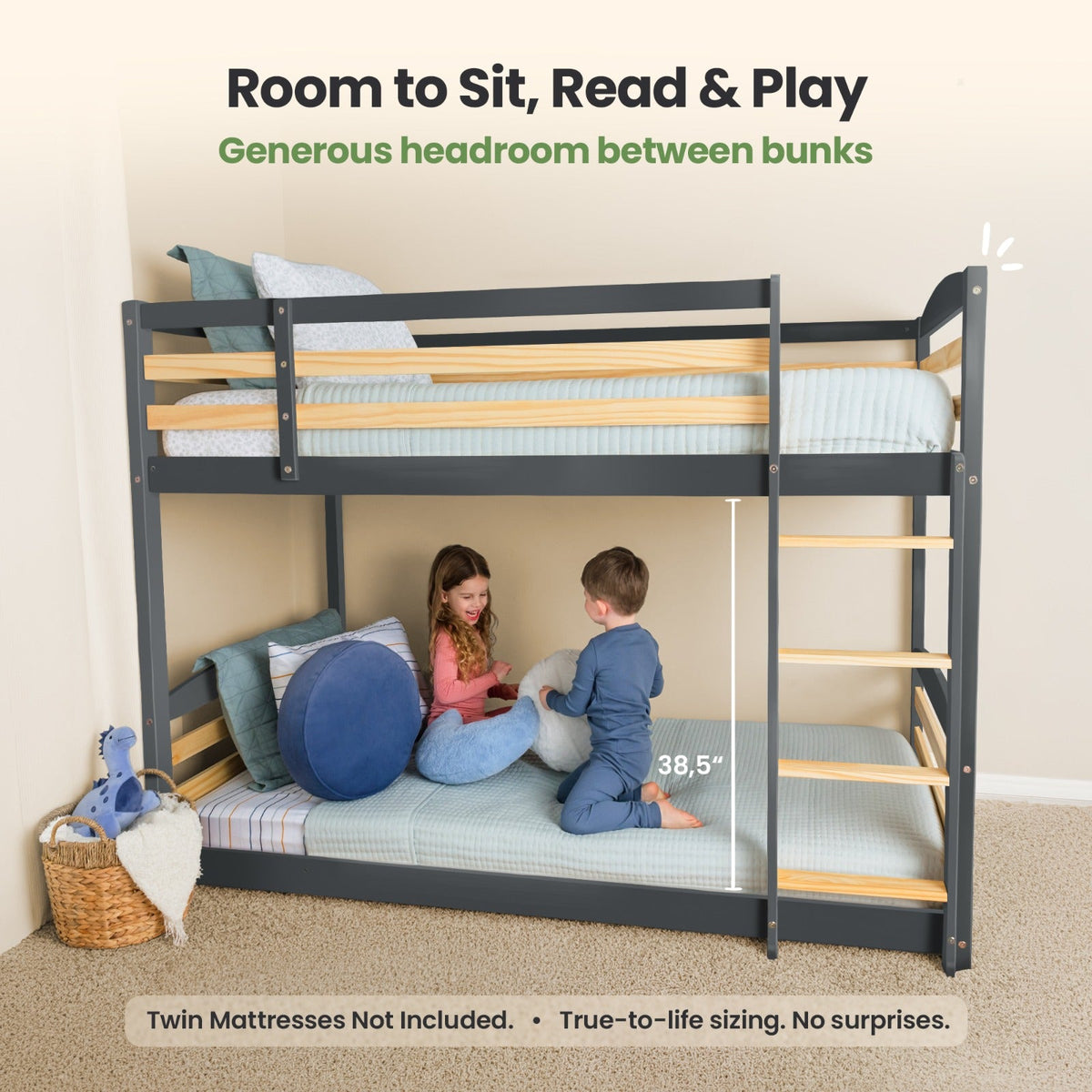 Solid Wood Kids Bunk Bed by Ocodile.com