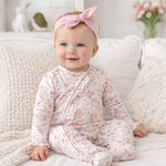 Bunny Blooms Soft Bamboo Zipper Romper for Easter Tesa Babe 