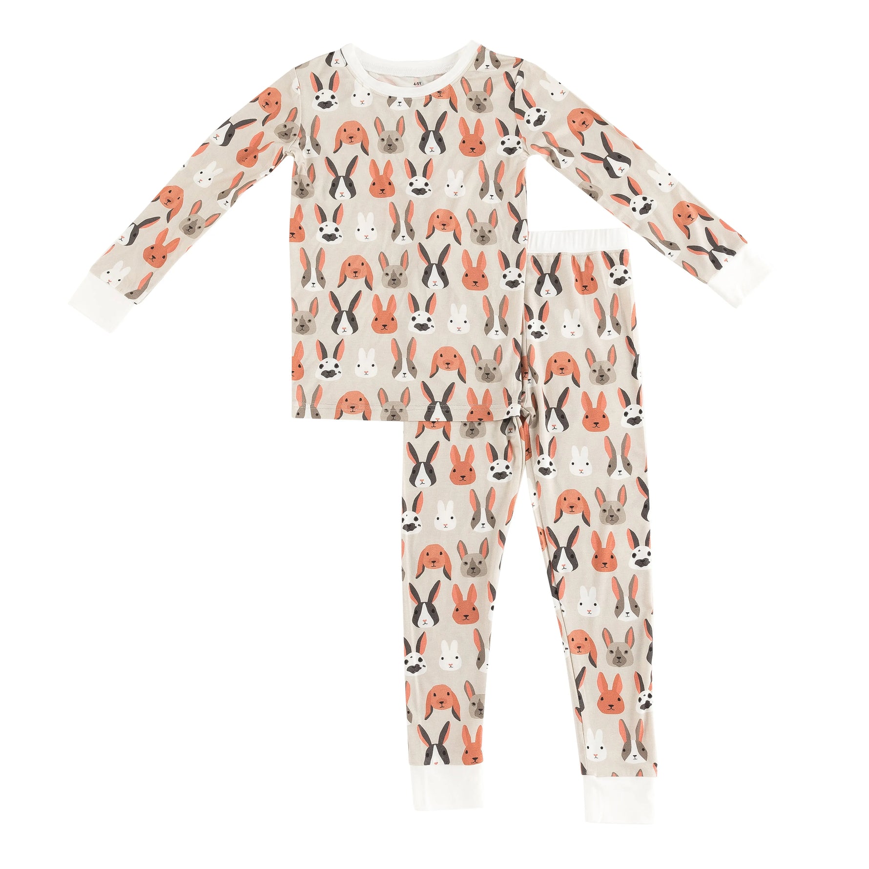 Dreamlet Bunny Crew Two Piece Set Dreamlet Bamboo Viscose Spandex - Apparel & Accessories > Clothing > Baby & Toddler Clothing > Baby & Toddler Sleepwear Two Piece PJs