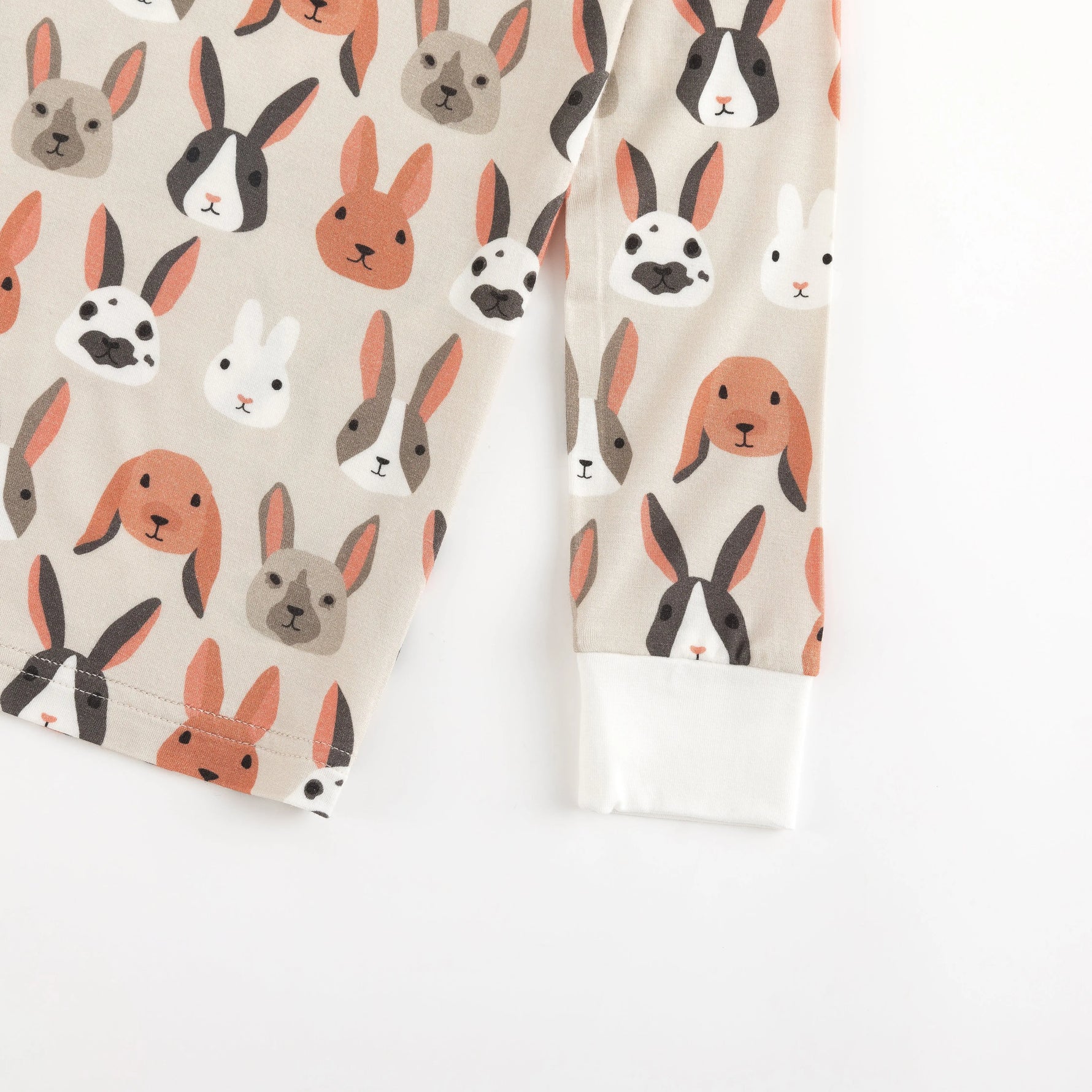 Dreamlet Bunny Crew Two Piece Set Dreamlet Bamboo Viscose Spandex - Apparel & Accessories > Clothing > Baby & Toddler Clothing > Baby & Toddler Sleepwear Two Piece PJs