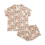 Dreamlet Bunny Crew Womens Short Sleeve Pajama Set Bamboo Viscose - Apparel & Accessories > Clothing > Sleepwear & Loungewear Women's PJs