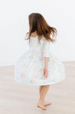 Bunny Dreams 3/4 Sleeve Pocket Twirl Dress For Girls Mila & Rose ® Everetts Place: Online Boutique