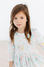 Bunny Dreams 3/4 Sleeve Pocket Twirl Dress For Girls Mila & Rose ® Everetts Place: Online Boutique