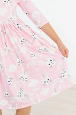 Mila & Rose ® Bunny Love Three Quarter Sleeve Pocket Twirl Dress For Girls - Apparel & Accessories > Clothing > Dresses Twirl Pocket Dress 3/4