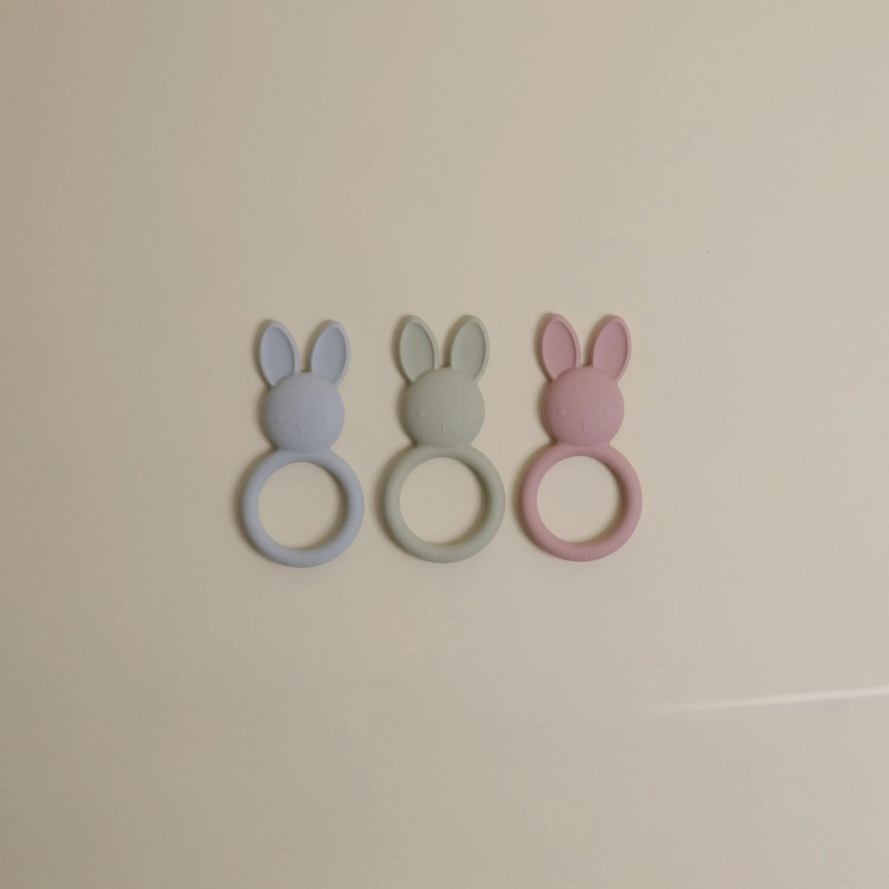 Mushie Bunny Teether Made from Non Toxic Food Grade Silicone - Baby & Toddler > Baby Toys & Activity Equipment > Baby Soothers teether