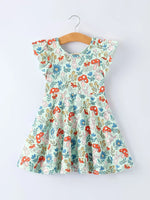 Rylee Faith Designs Bunny and Mushroom Print Girls' Dress - 