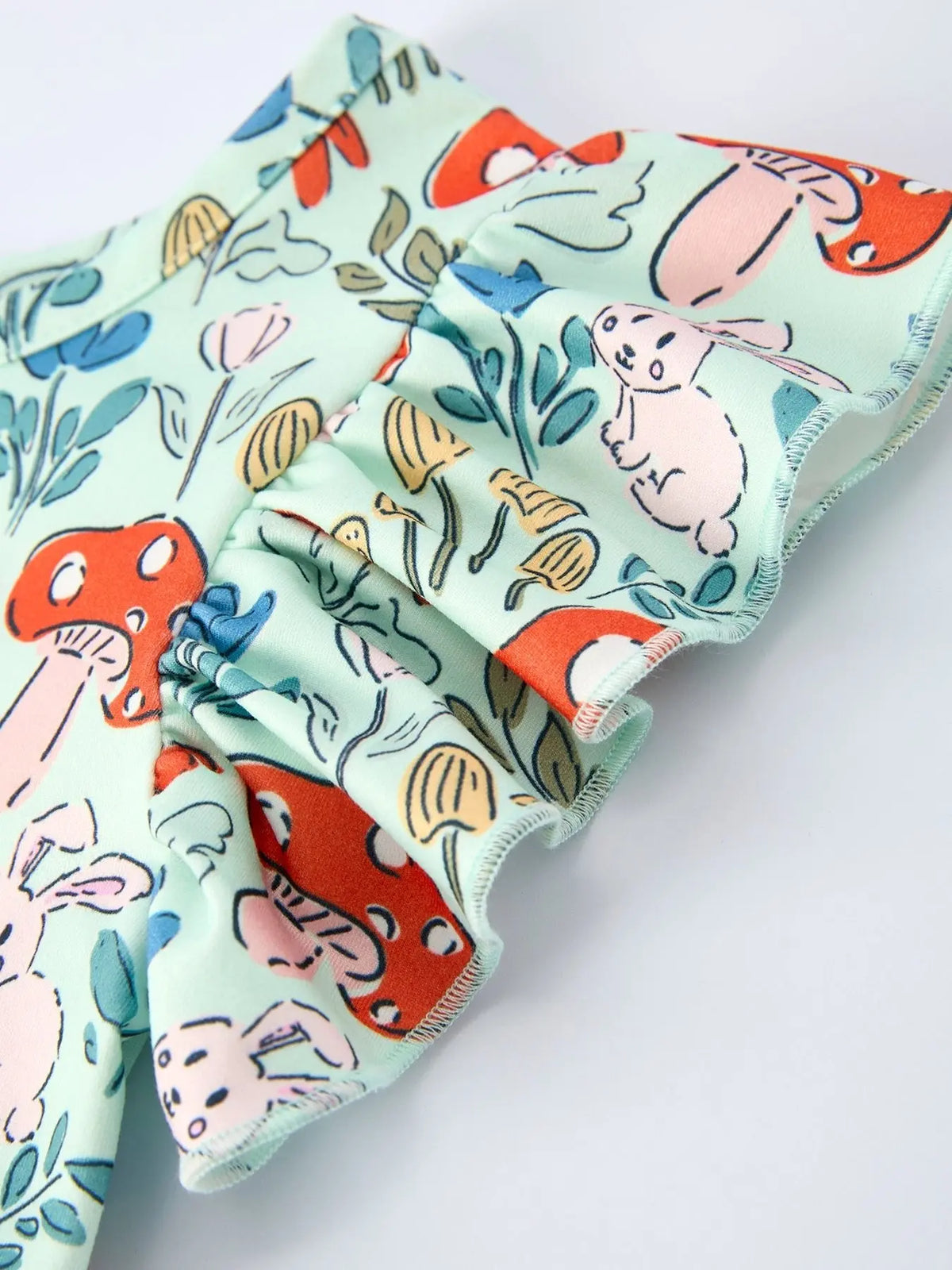 Rylee Faith Designs Bunny and Mushroom Print Girls' Dress - 