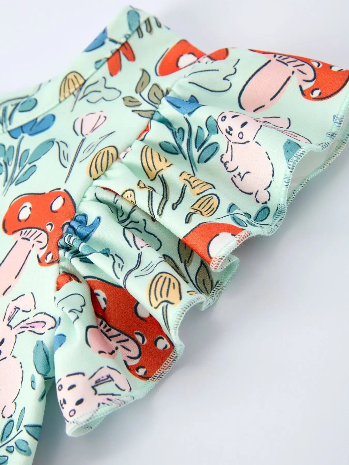 Rylee Faith Designs Bunny and Mushroom Print Girls' Dress - 