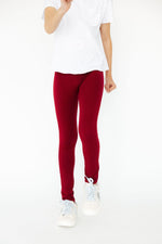 Mila & Rose organic burgundy baby leggings