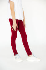 Mila & Rose organic burgundy baby leggings