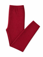 Mila & Rose soft organic baby burgundy knit leggings for infants.