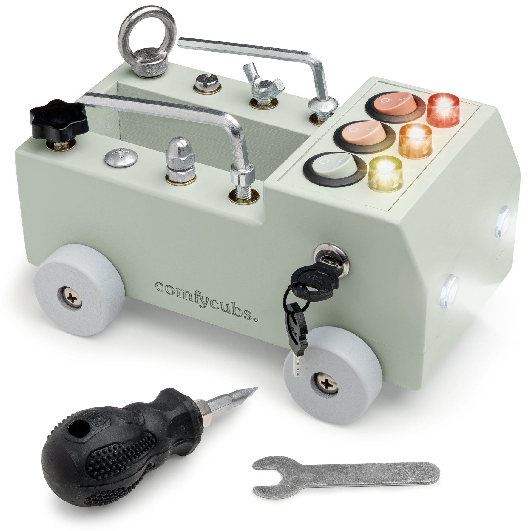 Busy Board Toy Truck Sage For Ages Three And Up Montessori Comfy Cubs Everetts Place: Online Boutique