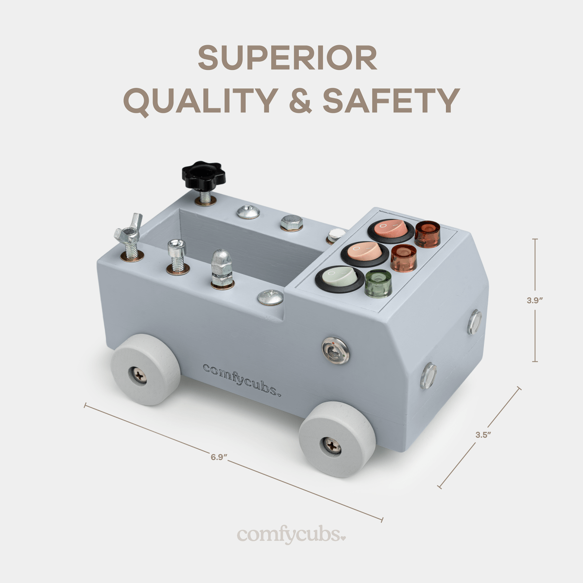 Comfy Cubs Busy Board Toy Truck Set For Ages 3 And Up Pacific Blue - Everetts Place Boutique - 