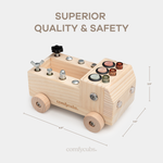 Busy Board Toy Truck Set Natural Wood For 3 Plus Ages Comfy Cubs Everetts Place: Online Boutique