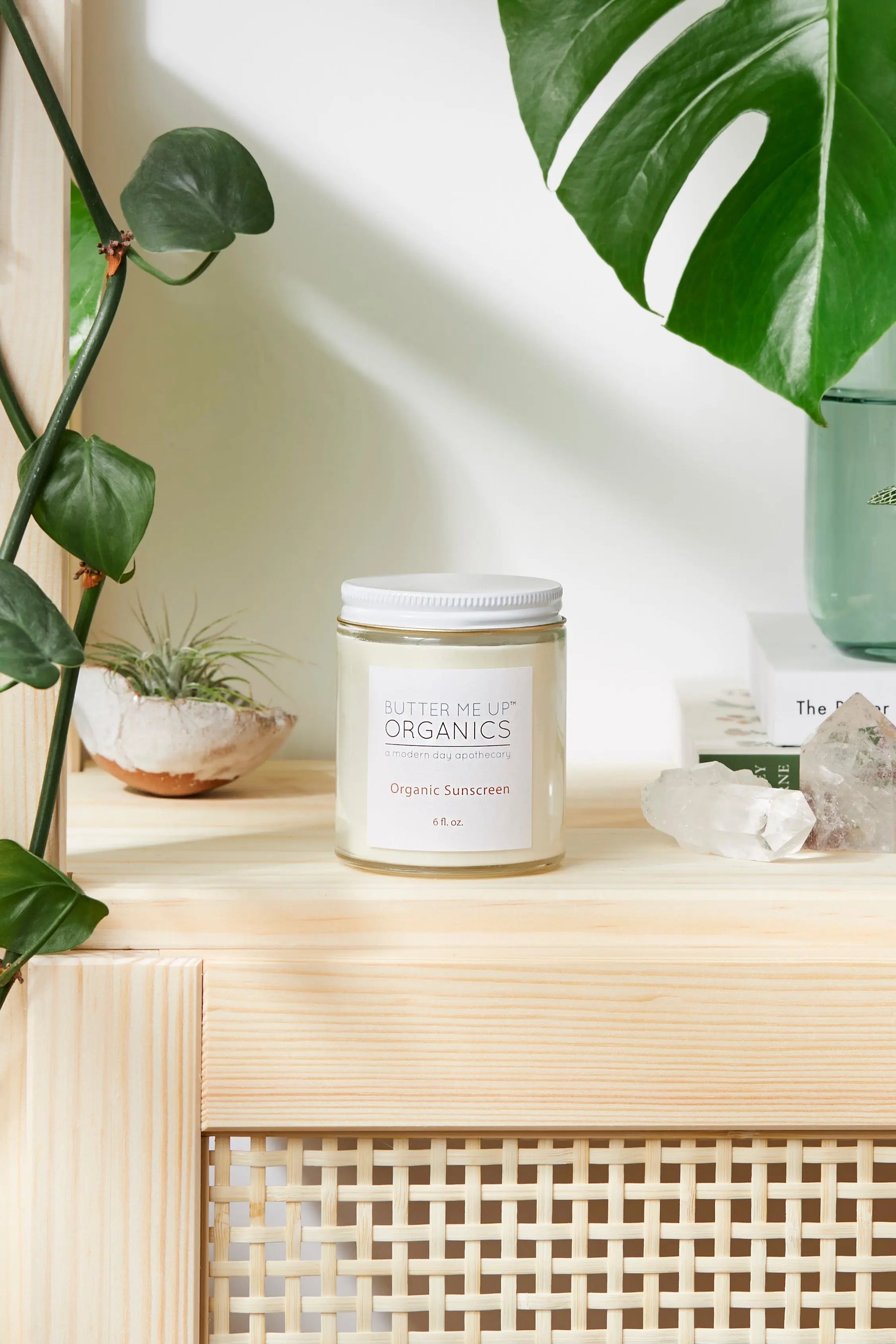 Butter Me Up Organics Natural Sunscreen SPF 45 Non Nano Zinc Oxide Butter Me Up Organics 