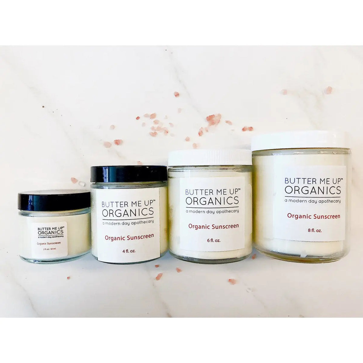 Butter Me Up Organics Natural Sunscreen SPF 45 Non Nano Zinc Oxide Butter Me Up Organics 