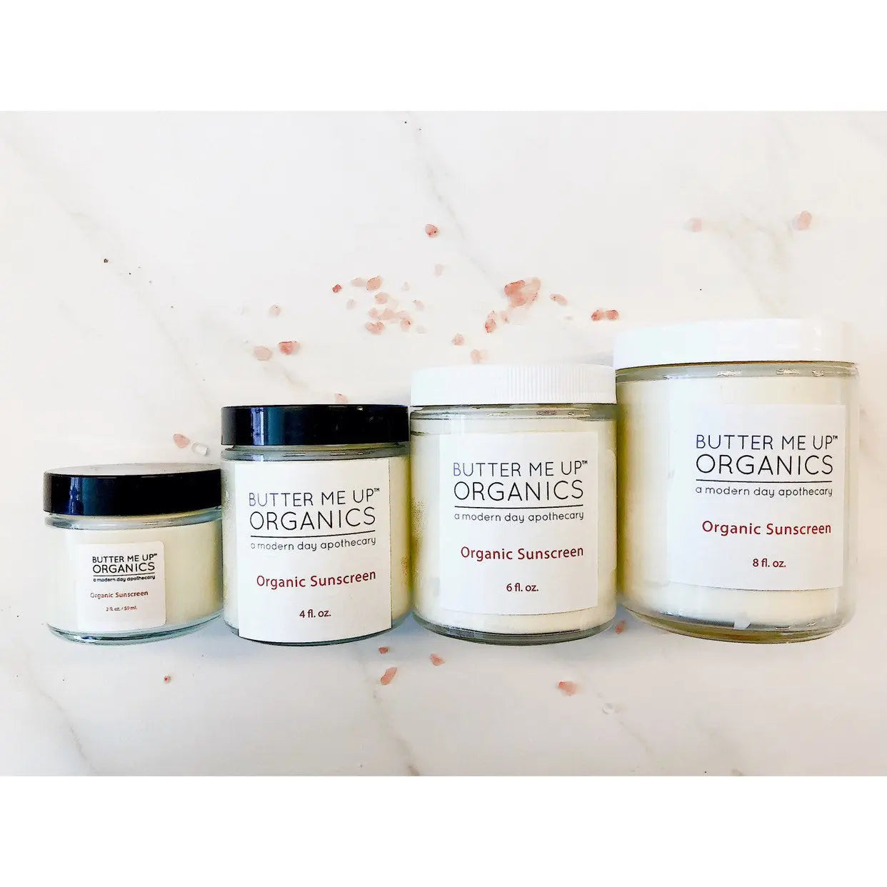 Butter Me Up Organics Natural Sunscreen SPF 45 Non Nano Zinc Oxide Butter Me Up Organics 