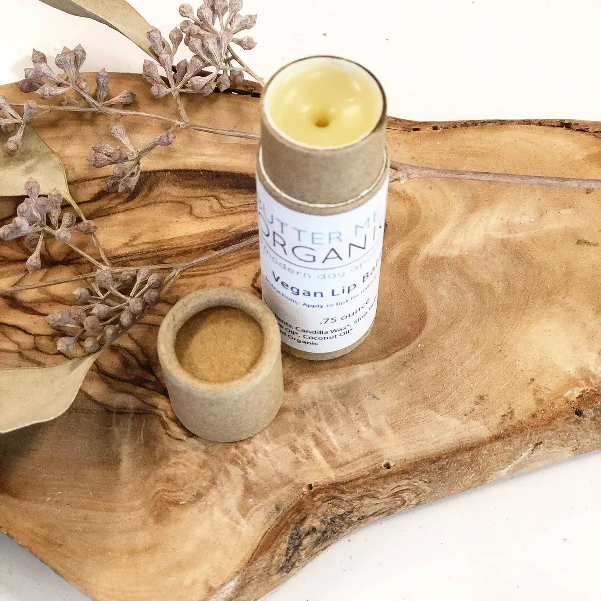Butter Me Up Organics Vegan Organic Lip Balm In Compostable Tube Zero Waste Butter Me Up Organics 