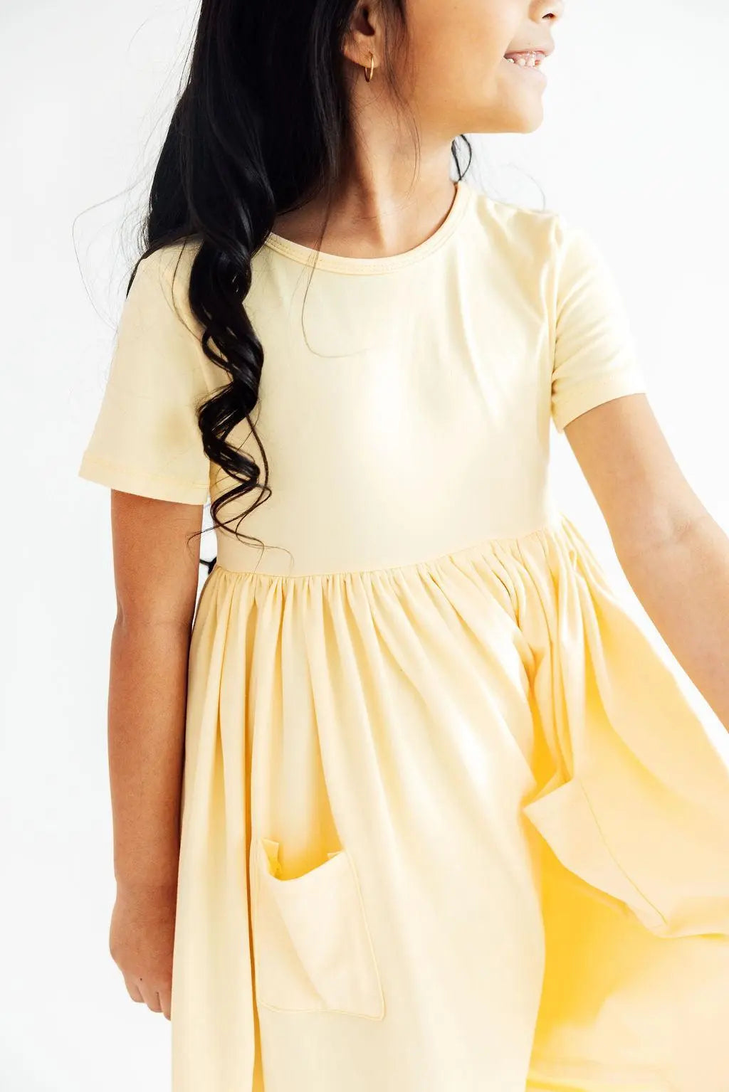 Mila & Rose ® Butter Yellow S/S Pocket Twirl Dress - 