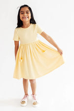 Mila & Rose ® Butter Yellow S/S Pocket Twirl Dress - 