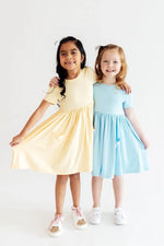 Mila & Rose ® Butter Yellow S/S Pocket Twirl Dress - 