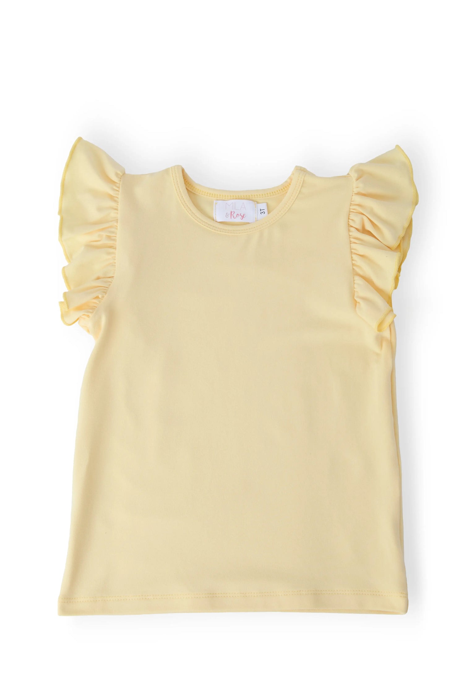 Butter Yellow S/S Ruffle Tee Mila & Rose ® 