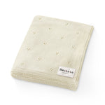 Bleu La La Organic Pointelle Luxury Knit Swaddle Blanket in 100 Percent Organic Cotton - Baby & Toddler > Swaddling & Receiving Blankets > Swaddling Blankets