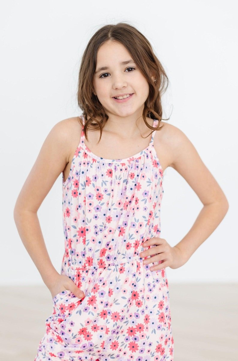 Mila & Rose ® Buttercup Strappy Play Romper for Girls Mila Rose Collection - Everetts Place Boutique - 