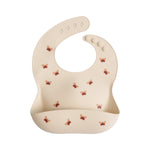 Silicone Baby Bib, Polka Dot Print by Mushie