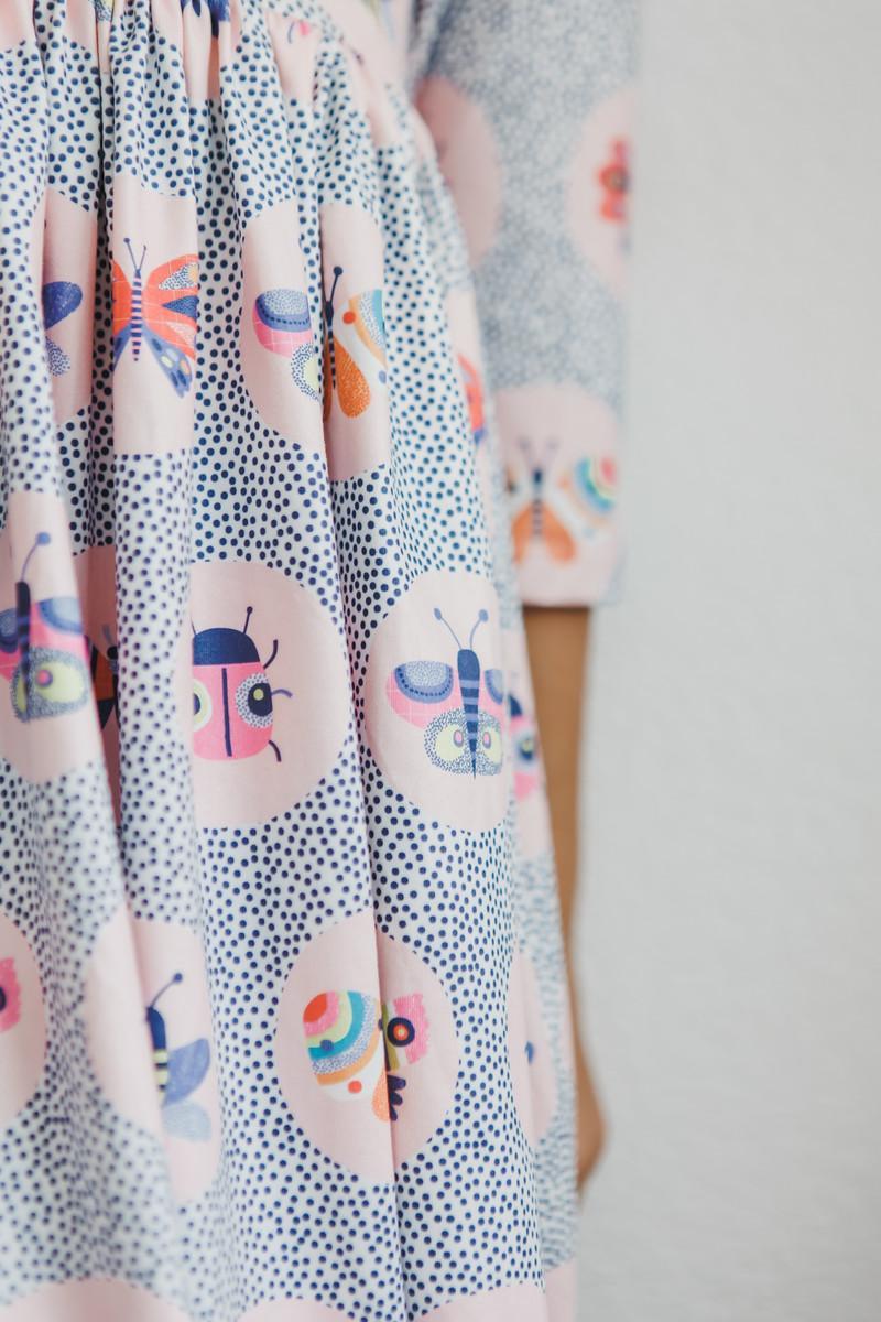 Mila & Rose ® Butterfly Effect Three Quarter Sleeve Pocket Twirl Dress - Everetts Place Boutique - 