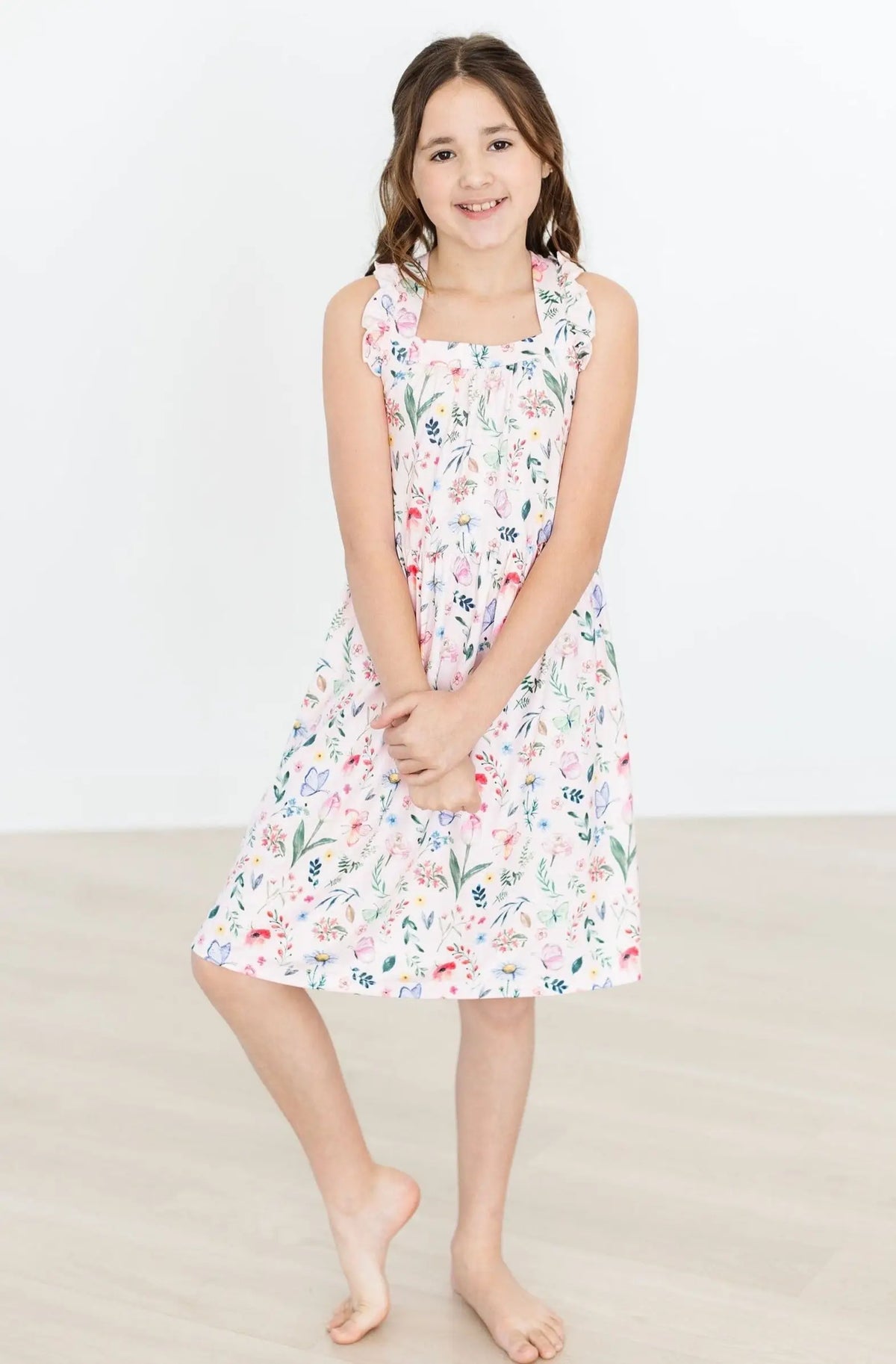 Butterfly Meadows Ruffle Cross Back Dress Mila & Rose ® 