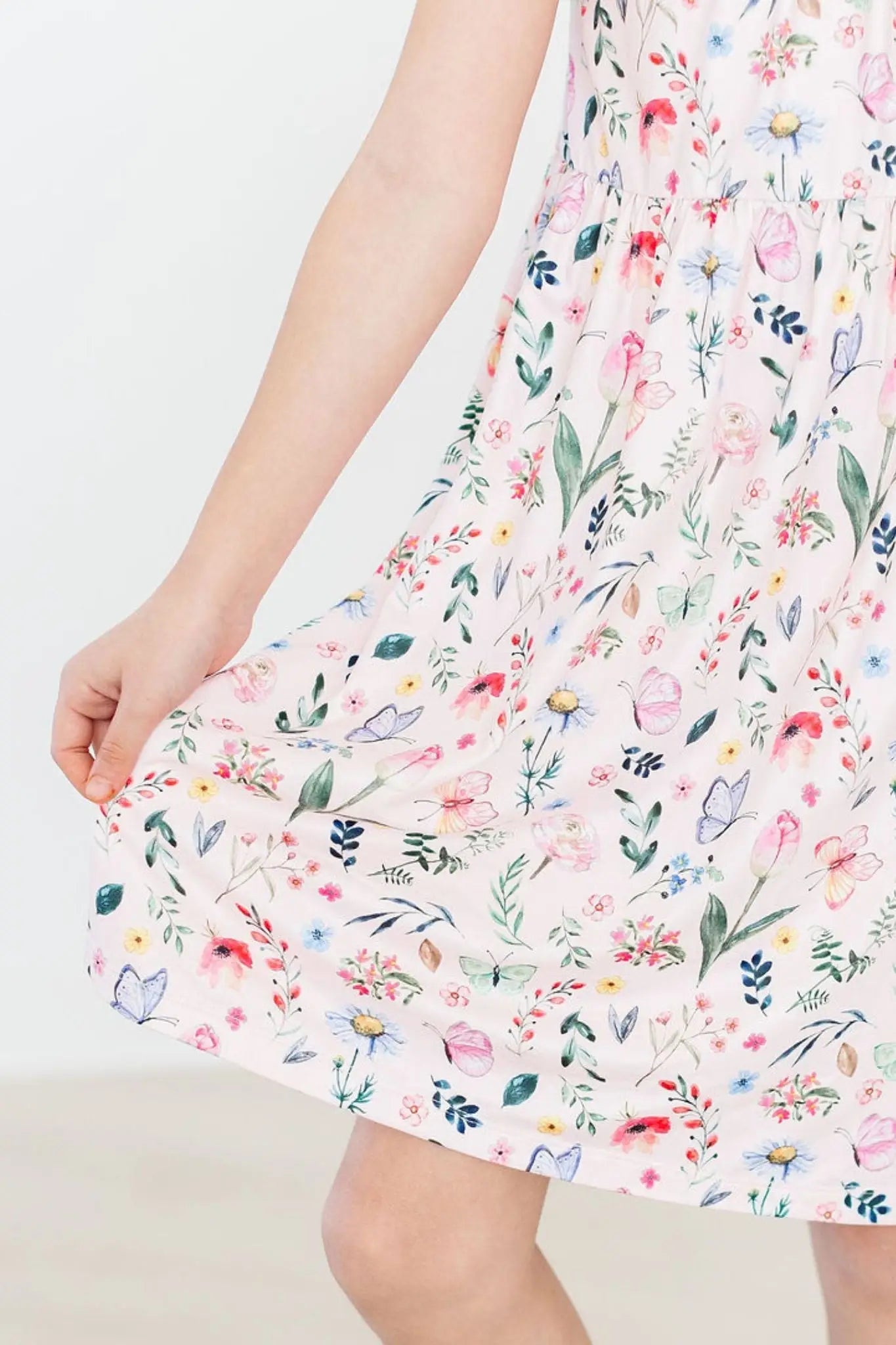 Butterfly Meadows Ruffle Cross Back Dress Mila & Rose ® 
