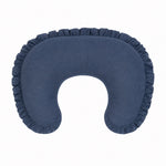Dark Denim Ruffle Nursing Pillow Cover by Little Mae & Co