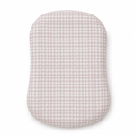 Beige Gingham Cotton Ruffle Baby Lounger Cover by Little Mae & Co