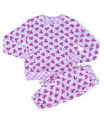 Women’s Bamboo Lounge Set – Pink Bow Print Pajamas | Soft & Breathable Matching Set by Rayn’s Tiny Stitches