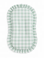 Light Green Checkered Baby Lounger Cover by Little Mae & Co