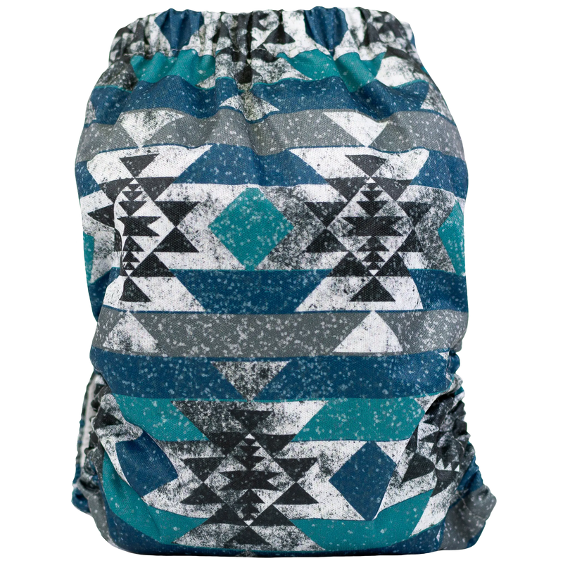 Slim Fit Pocket Cloth Diaper with geometric pattern design.