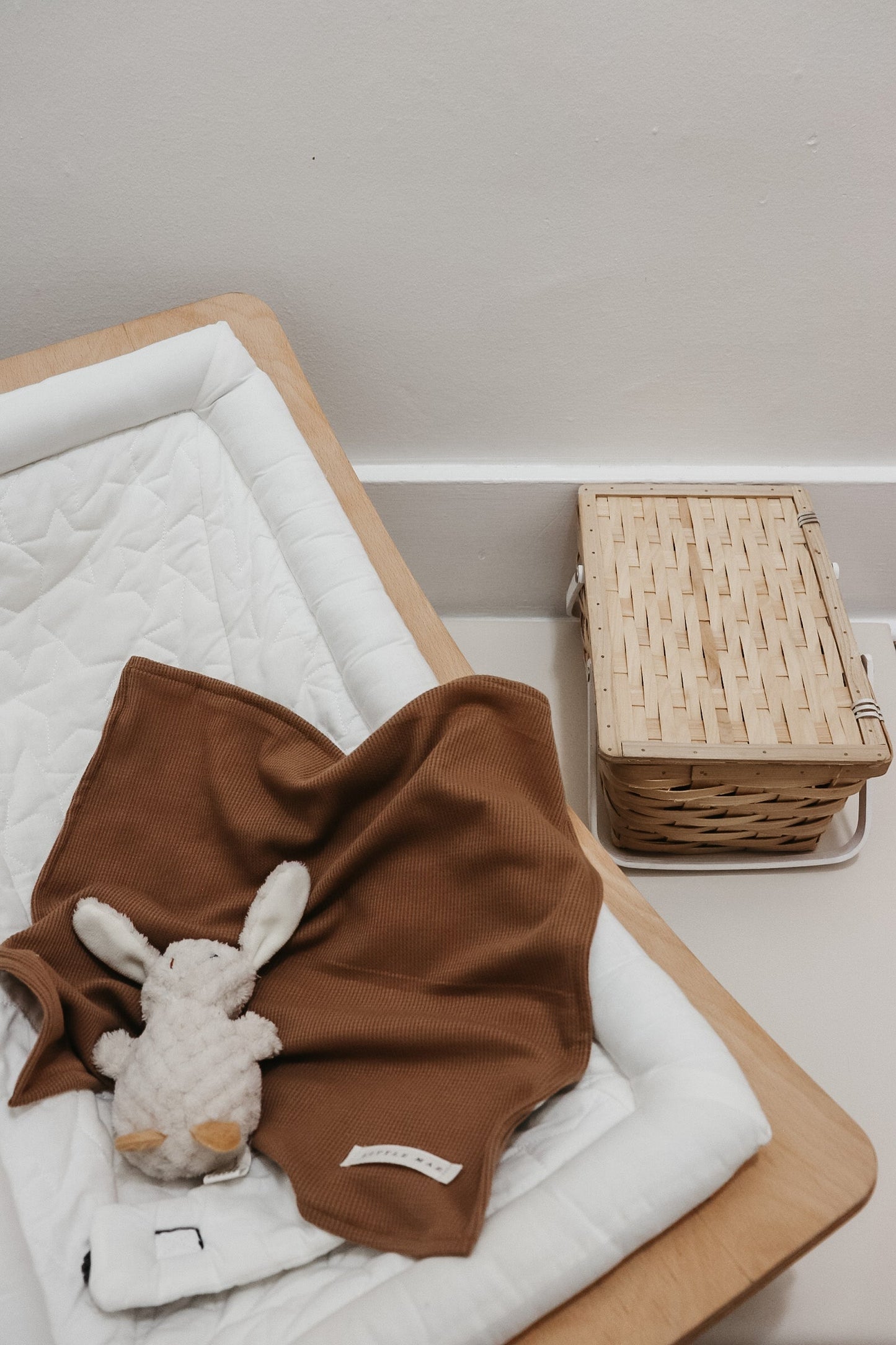 Caramel Waffle Knit Baby Blanket Cozy Fall Snuggle Time Little Mae & Co Everetts Place: Online Boutique