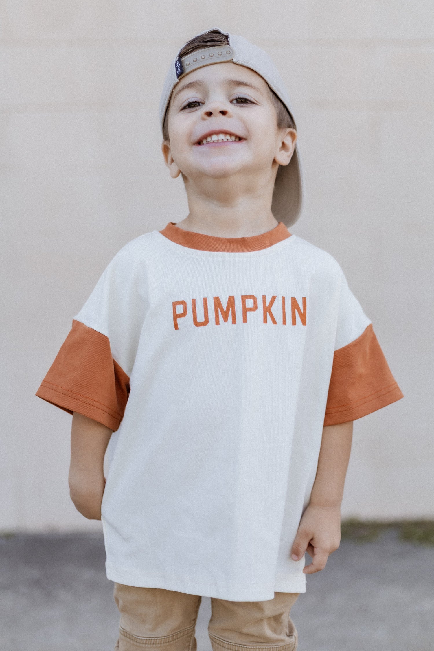 Colorblock Pumpkin Romper - Oversized