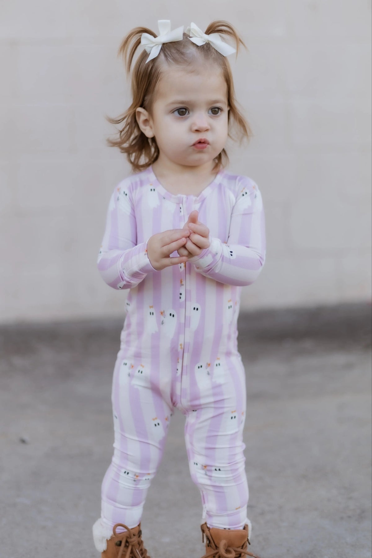 Be My Boo Halloween Bamboo Zippy Pajamas Little Joy Co. 