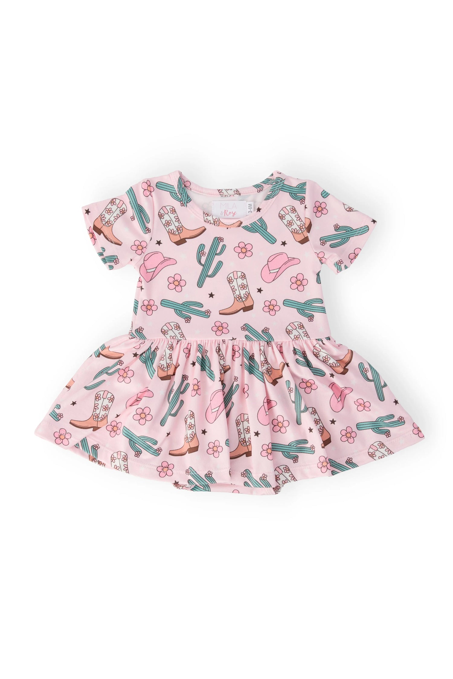 Cactus Cowgirl S/S Twirl Bodysuit - Pink, Baby & Toddler Clothing, Clothing, Dress | Everetts Place