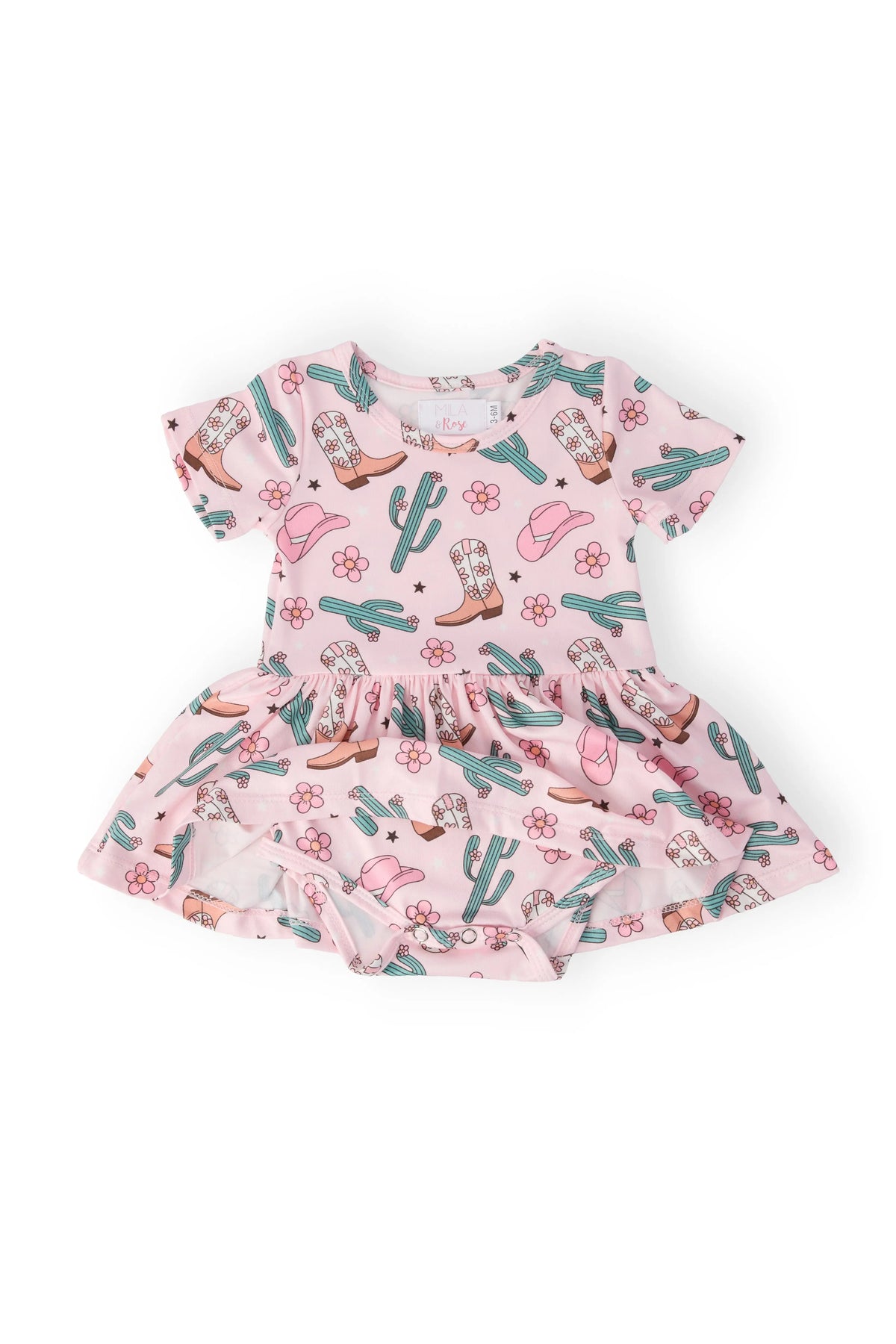 Mila & Rose ® Cactus Cowgirl S/S Twirl Bodysuit - 