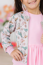 Cactus Cowgirl Shimmer Satin Jacket Mila And Rose Signature Mila & Rose ® Everetts Place: Online Boutique