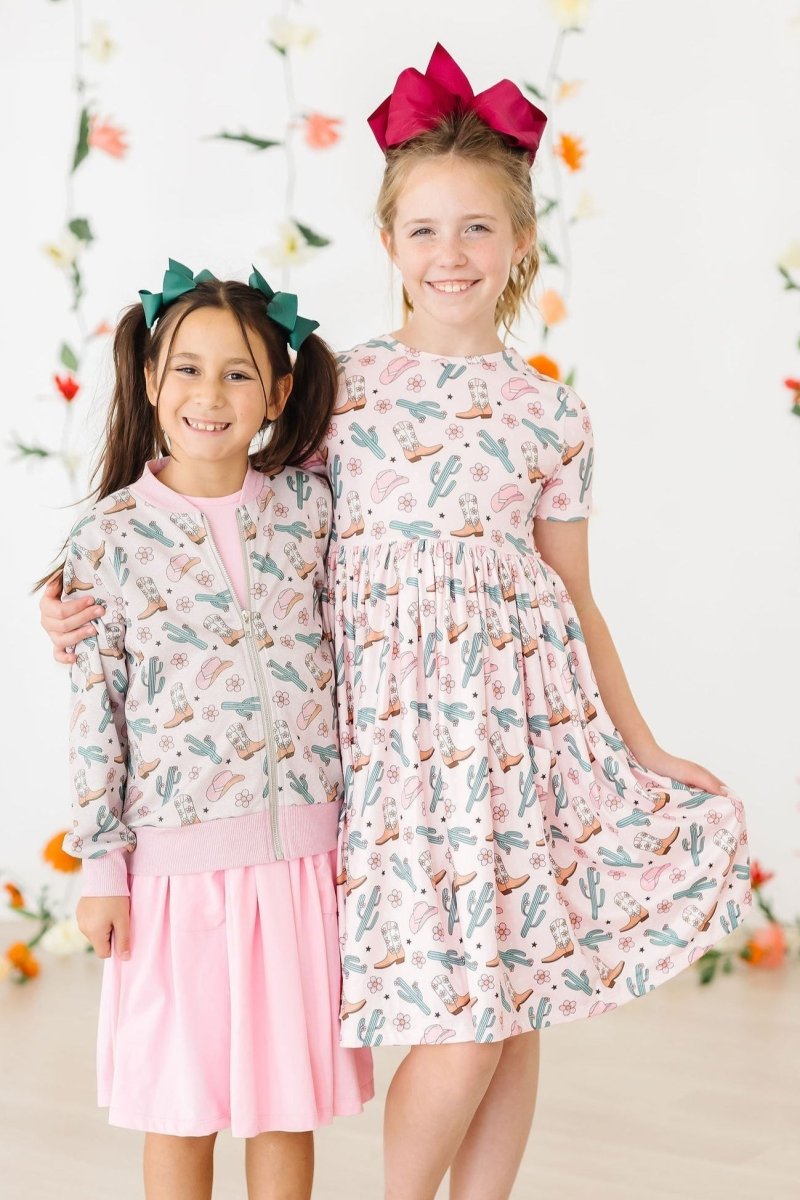 Mila & Rose ® Cactus Cowgirl Shimmer Satin Jacket Mila And Rose Signature - Everetts Place Boutique - 