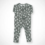 Kolorful Cactus Print Bamboo Baby Pajama with Two Way Zipper and Fold Over Hands and Feet - Apparel & Accessories > Clothing > Baby & Toddler Clothing > Baby & Toddler Sleepwear Pajama