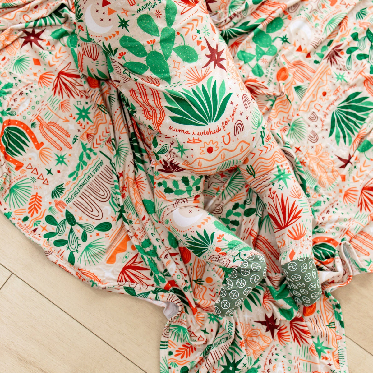 The Second-Skin Footie | Desert Cactus (Beige) by Raising Mama at Everetts Place