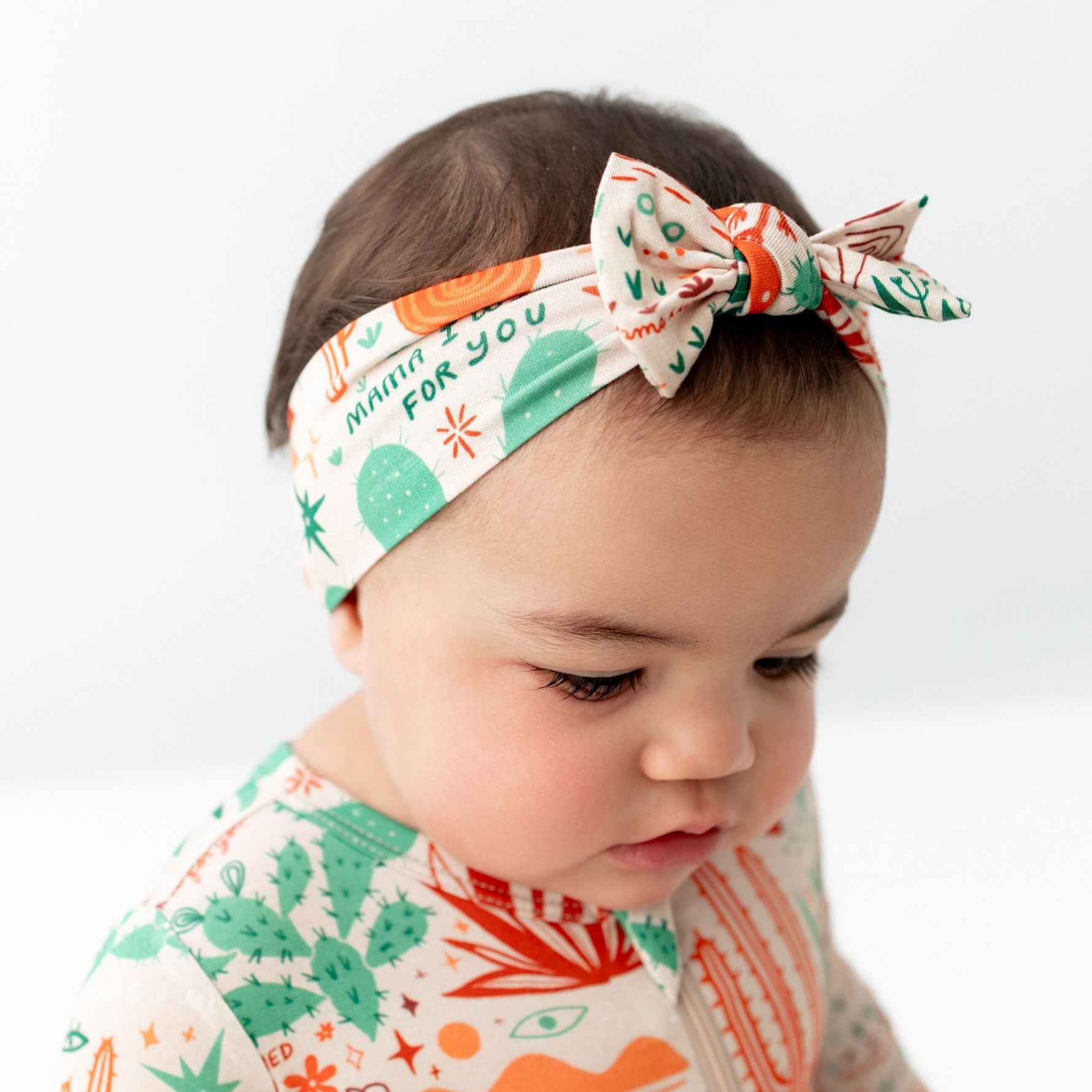 The SoftKnot Bow | Desert Cactus (Beige) by Raising Mama at Everetts Place